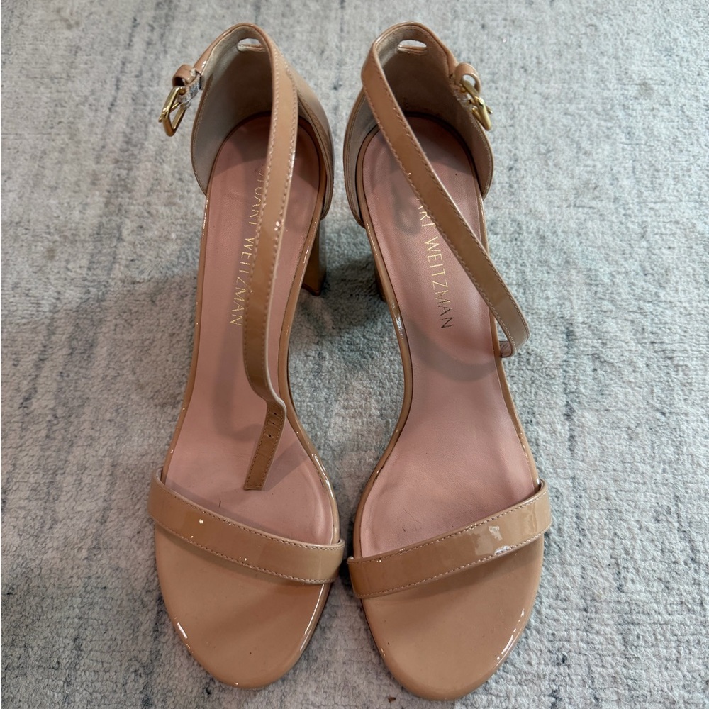Stuart Weitzman Nude Patent Heels